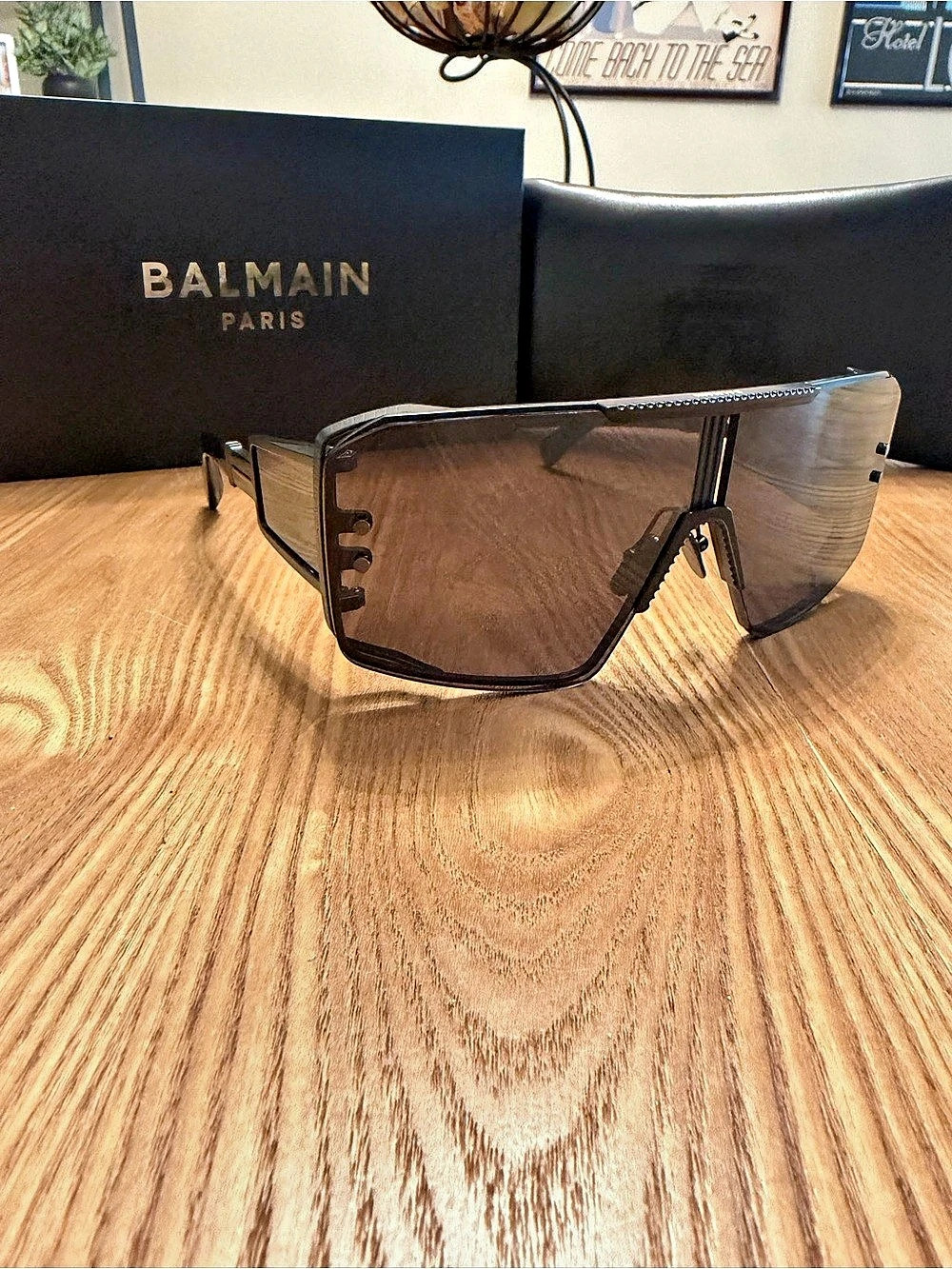 New in Box- Authentic Balmain Le Masque Black Sunglasses